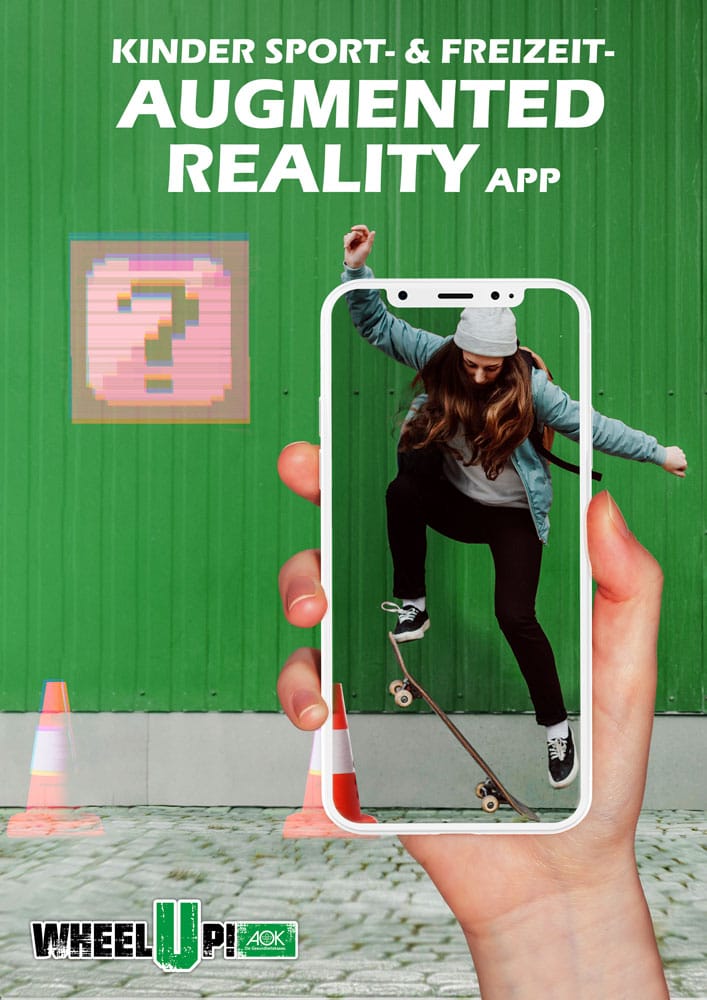 Content Produktion WheelUp Poster Augmented Reality City Skate App